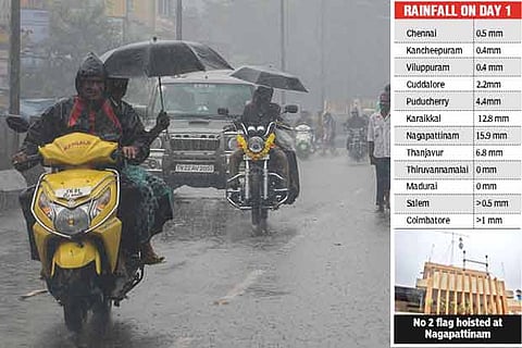 Chennai witnessed intermittent rains throughout the day on December 1