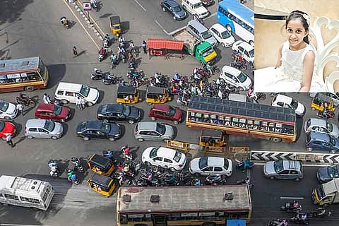 File photo of traffic jams in the city and Insert: Tanvee Baid