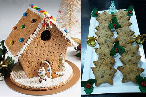 Ginger Bread House and Rich Choco-Walnut Star Cookie (R)