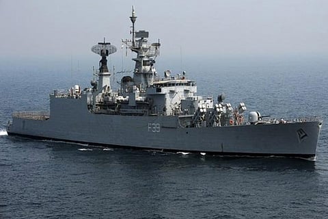 INS Betwa, a Brahmaputra-class guided missile warship