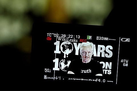 Julian Assange, Founder and Editor-in-Chief of WikiLeaks speaks via video link