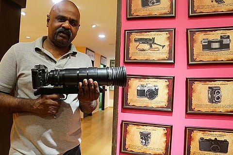 Dr AV Arun with the cameras