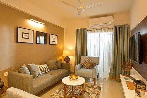 Interiors of a sample flat by a leading builder