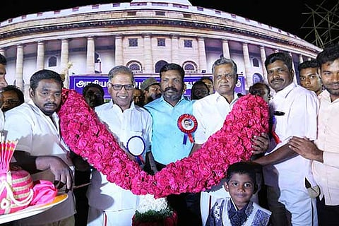 Peoples? Welfare Front leaders at the anti-demonetisation conference organised by the VCK