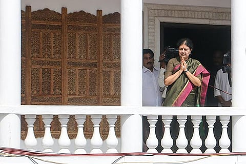 VK Sasikala greets the masses