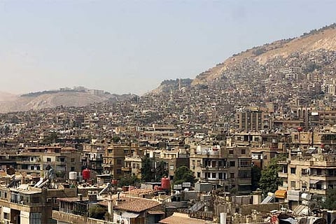 A neighbourhood in the Syrian capital Damascus