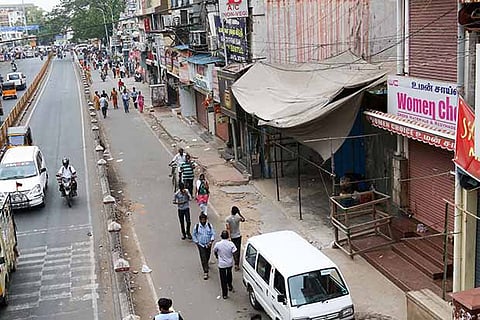 Shops on Usman Road in T Nagar that downed shutters