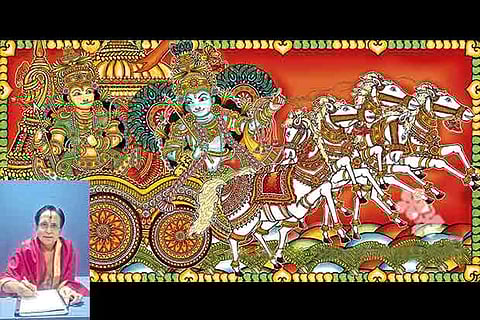 Your karma is to just do your duty and Insert: Damal S Ramakrishnan (Image Source: Internet)