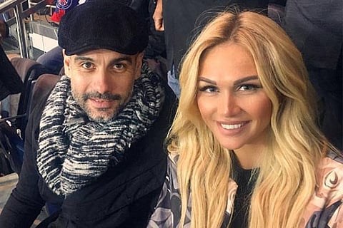 Guardiola on a scouting mission