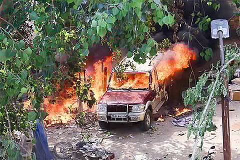 File photo of the January 23 violence that shocked Chennai