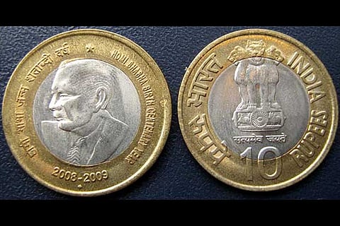 Representational image of the 10-rupee coins