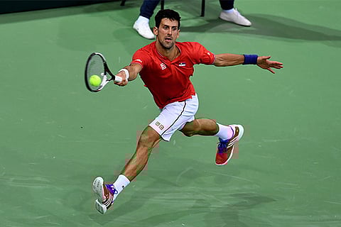 Novak Djokovic survived a scare before winning his Davis Cup match against D Medvedev