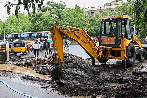 File picture of storm water drain work