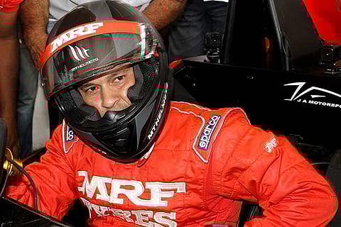Sachin Tendulkar goes for a spin at the MMRT
