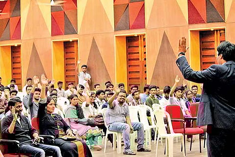 Kiruba Shankar?s session had the students fully engaged