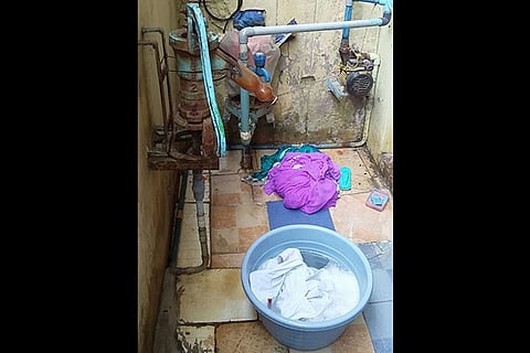 Water being pilfered using power motors by residents