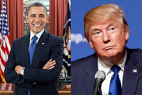 Barack Obama and Donald Trump