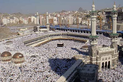 File photo of pilgrims at the Masjid al-Haram on Hajj