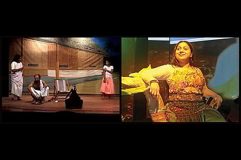 Ntuppapakkoranendarnnu and Hidimbi (right) being performed