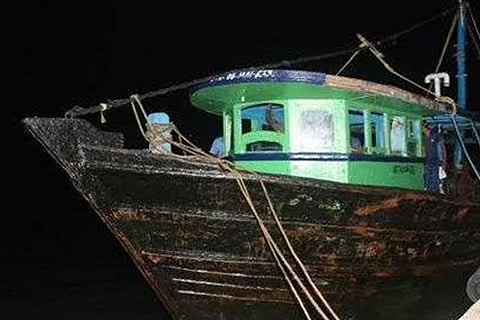 One of the seized boats by Sri Lankan Navy