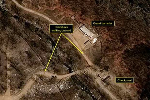 North Korea?s Punggye-ri Nuclear test site is seen in commercial satellite imagery taken
