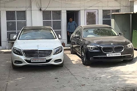 The luxury cars seized from Sukesh Chandrashekhar by the Delhi Police