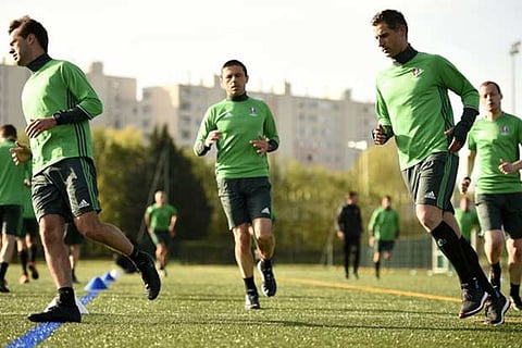 File photo of UEFA referees training programme