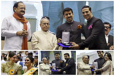 President presents awards to Akshay Kumar, Zaira Wasim, Mohanlal; Sonam Kapoor and Surabi Jyoti