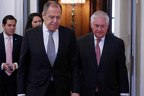 Tillerson meets with Russian foreign minister Sergei Lavrov