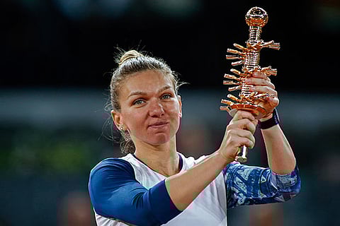 Simona Halep successfully defended her women's singles title of the Madrid Open