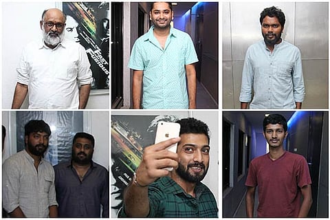 (Up) Venkat; Rohin Venkatesan; Pa Ranjith (Down) Kalaiyarasan and Gnanavel Raja; Gowtham; Sri Ganesh