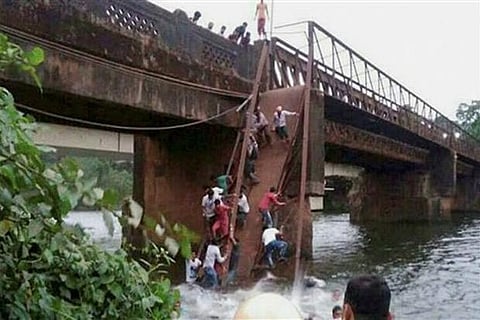 There were over 50 people standing on the dilapidated bridge when it caved in