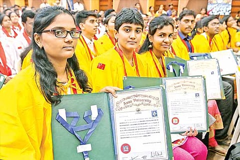 Students at the Anna University Convocation