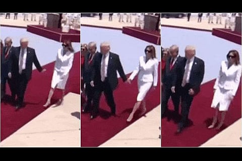 Melania slaps Trump?s hand in public