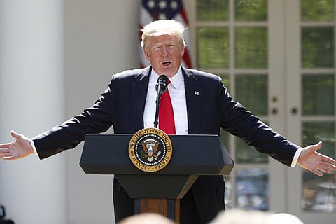 Donald Trump announces his decision that the US will withdraw from Paris Climate Agreement