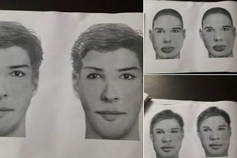 Sketches of the suspects released by the police (Image: ANI)
