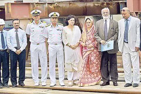 Nawab Abdul Ali, Prince of Arcot, Begum Sahiba Sayeeda Abdul Ali with Coast Guard officials