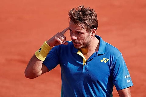 Stan Wawrinka in action against Murray