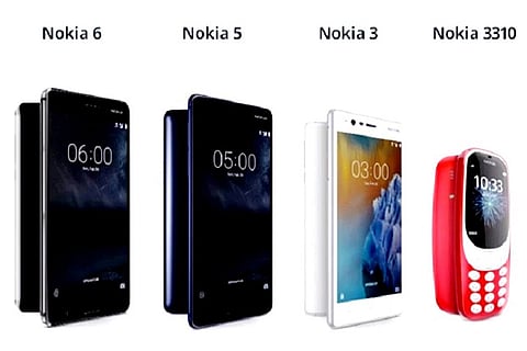 Nokia 3, Nokia 5, Nokia 6 and Nokia 3310 will be available in India soon