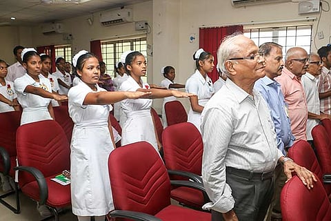 Participants take pledge at a function organised to mark the World Elder Abuse Awareness Day
