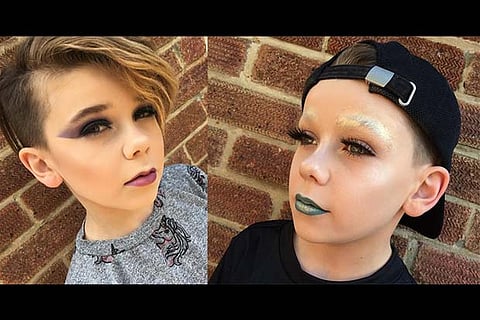 10-year-old boy is a makeup prodigy