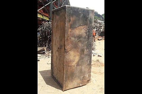 A locker that was retrieved from Chennai Silks site in T Nagar
