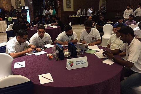 Madurai Super Giant team at the TNPL draft