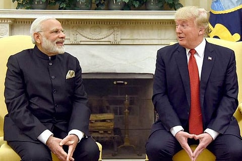 Indian PM Narendra with US President Donald Trump