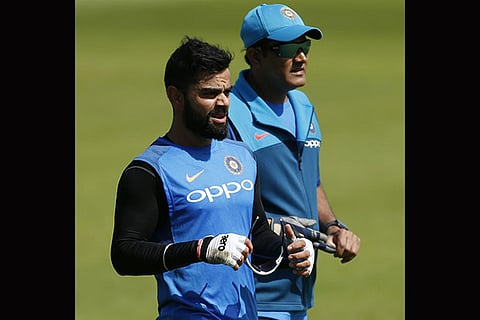 Virat Kohli with Anil Kumble