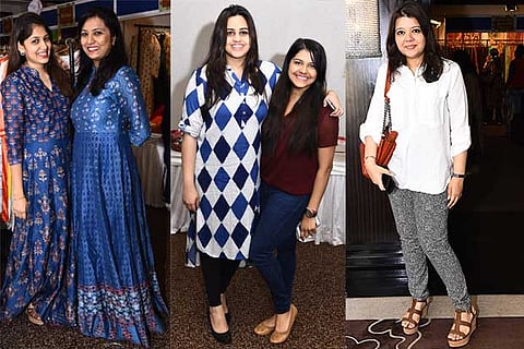 (L to R) Jinal and Darshana; Nidhi and Ridhi; Garima