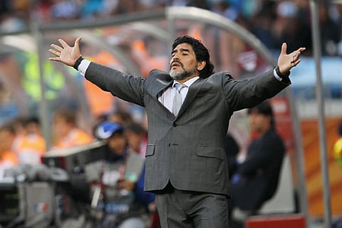 Argentinean football icon Diego Maradona