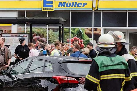 Hamburg supermarket attack, Germany.