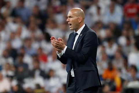 Real Madrid coach Zinedine Zidane