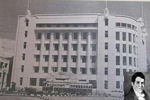 Dare building, Inset: Thomas Parry.